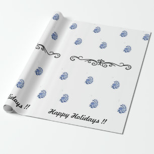 Papel De Presente Impressão de flor minimalista moderna