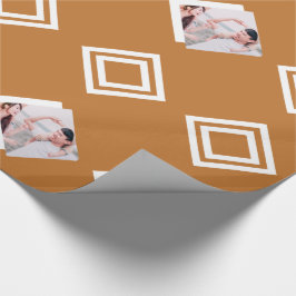 Papel De Presente Impressão de Foto Geométrica Dourada Moderna