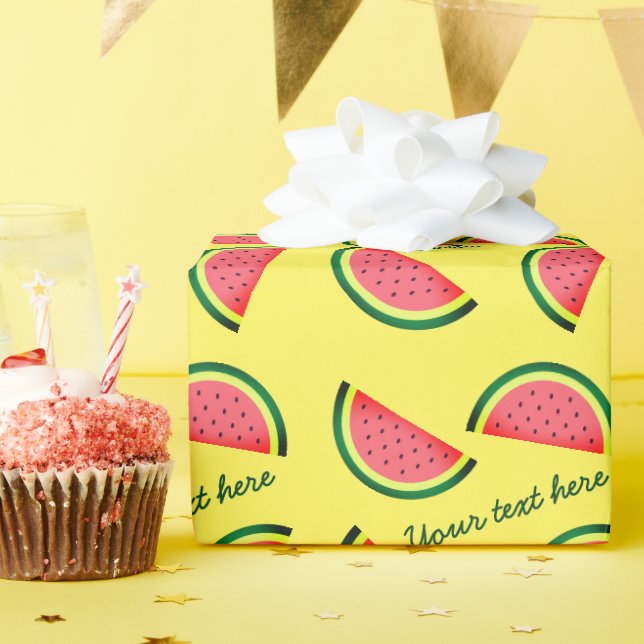 Papel De Presente Impressão de fruta de melancia de verão tropical p (Festa de aniversário)