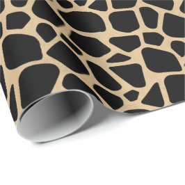 Papel De Presente Impressão de Girafa Castanha