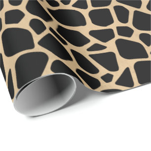 Papel De Presente Impressão de Girafa Castanha