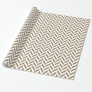 Papel De Presente Impressão de Herringbone da avelã