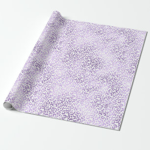 Papel De Presente Impressão de Leopardo Roxo