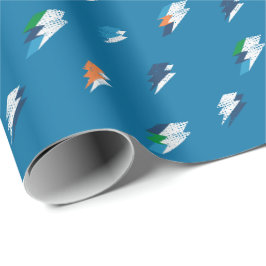 Papel De Presente Impressão de luz em azul
