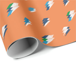 Papel De Presente Impressão de luz em laranja