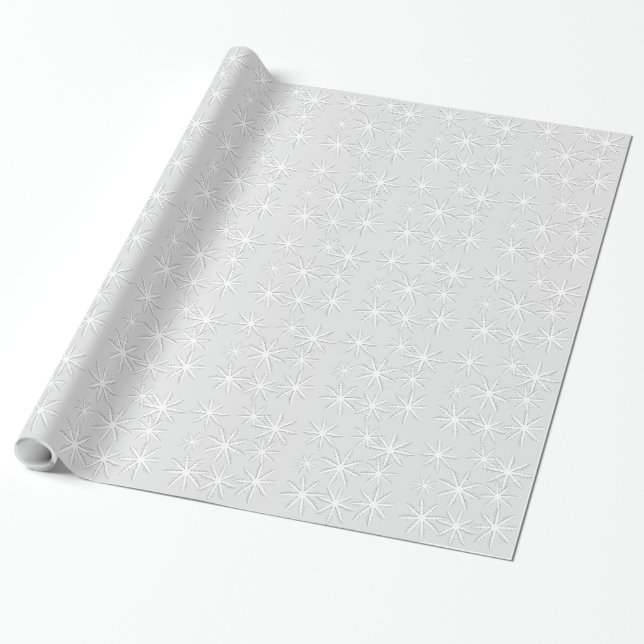 Papel De Presente Impressão de Natal em Floco de Neve (Desenrolado)