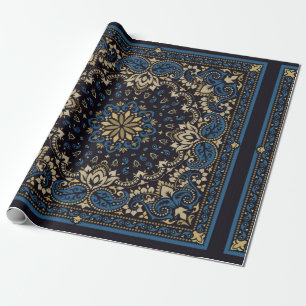 Papel De Presente impressão de ornamento de vintage paisley Bandana