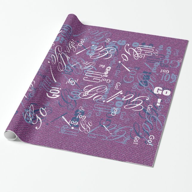 Papel De Presente Impressão de Padrão do Knit de Chevrons Rosa-Glitt (Desenrolado)