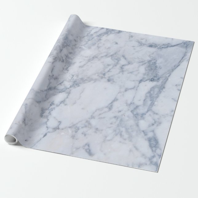 Papel De Presente Impressão de Pedra Marble Branca (Desenrolado)