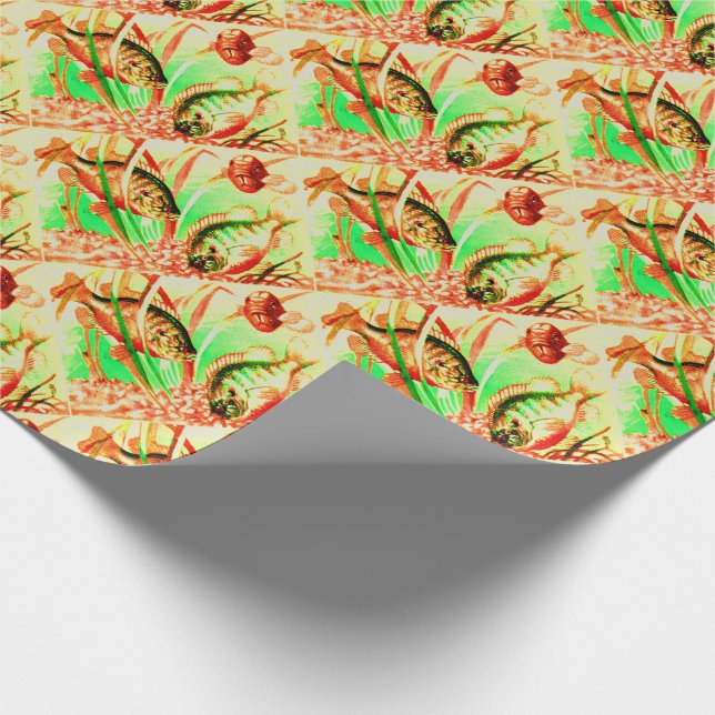 Papel De Presente impressão de peixe-sol água fresca (Ponta)