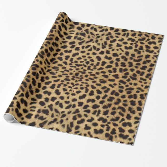 Papel De Presente Impressão de pele da mancha-leopardo (Desenrolado)