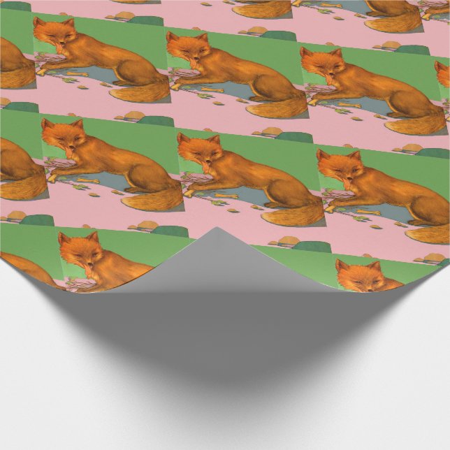 Papel De Presente impressão de raposa bonita (Ponta)