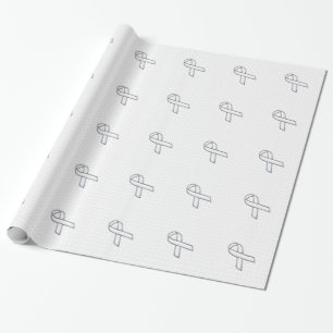 Papel De Presente Impressão de Sensibilização para a Faixa de Op