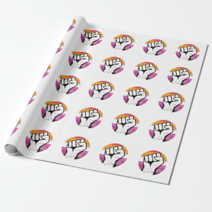 Papel De Presente Impressão do Círculo de Pressão do Orgulho Lés