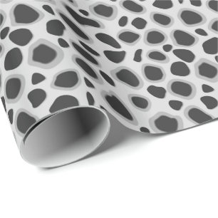 Papel De Presente Impressão do leopardo - máscaras do cinza