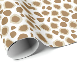Papel De Presente Impressão do leopardo - Taupe Tan e branco