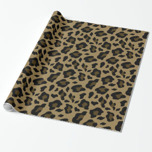 Papel De Presente impressão em animais com padrão leopardo castanho