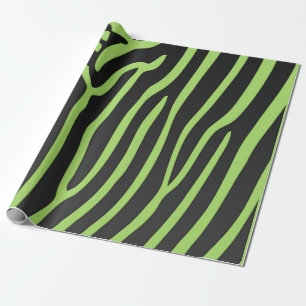 Papel De Presente Impressão em animais de Limão e Zebra Negra