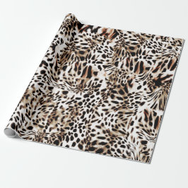 Papel De Presente Impressão em animais leopardo