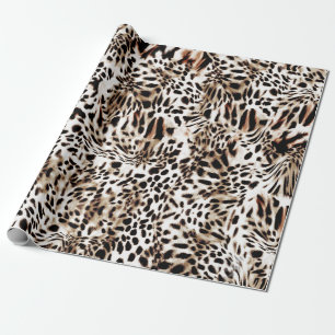 Papel De Presente Impressão em animais leopardo
