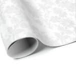 Papel De Presente Impressão Floral bonito Damasco Branco<br><div class="desc">Este bonito impressão floral branco é perfeito para embrulhar presentes de casamento e chá. Imagem assistida por IA adquirida com uso comercial. Trabalho de arte: DigitalCurio</div>