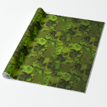 Impressão Floral Gótica de Caveira Halloween Rústi