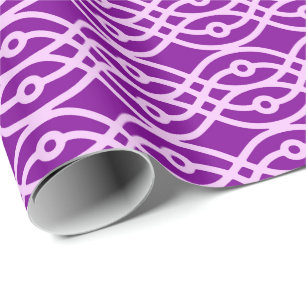 Papel De Presente impressão Kimono, roxo e lavanda