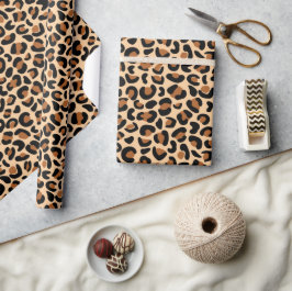 Papel De Presente Impressão Leopard para a Celebração de Amizade Sem
