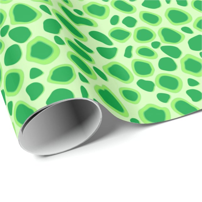 Papel De Presente Impressão Leopard - Sombras do Verde limão (Ponta do rolo)