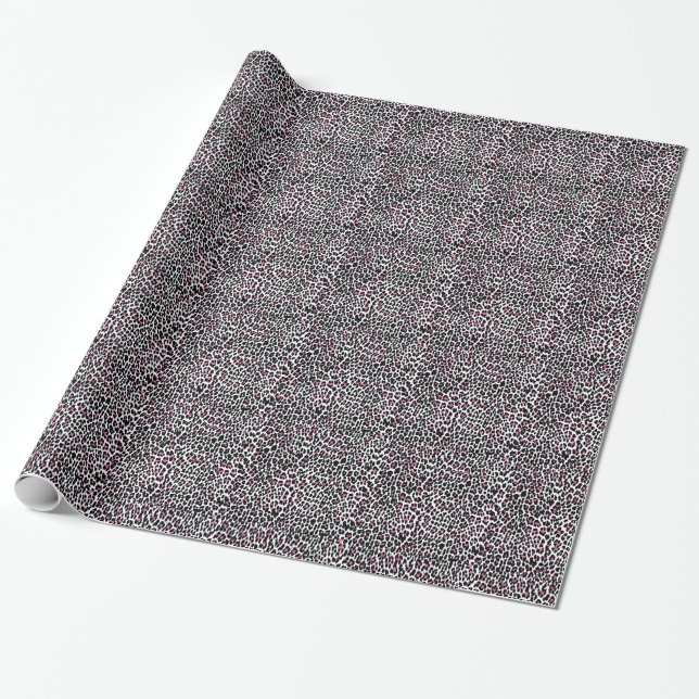 Papel De Presente impressão-leopardo rosa (Desenrolado)