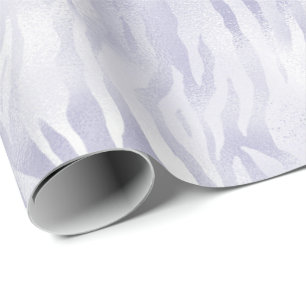 Papel De Presente Impressão Lilac Zebra Lavanda Glam
