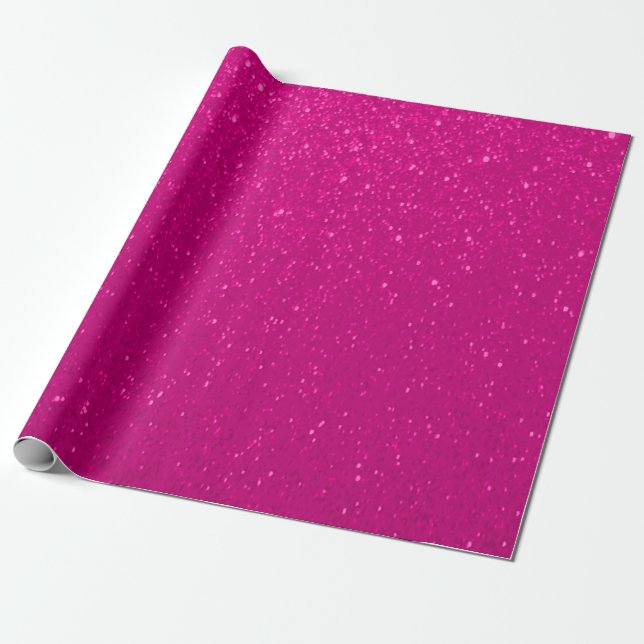 Papel De Presente Impressão macio do brilho do rosa quente (Desenrolado)