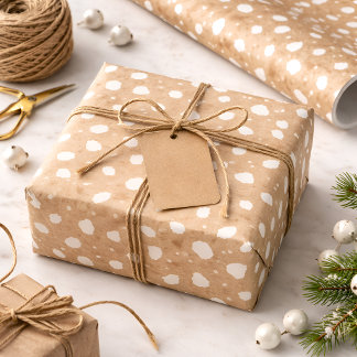 Papel De Presente Impressão Rústica de Veado, Floresta Silvestre