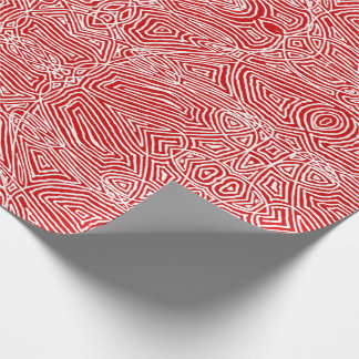 Papel De Presente Impressões digitais vermelhas