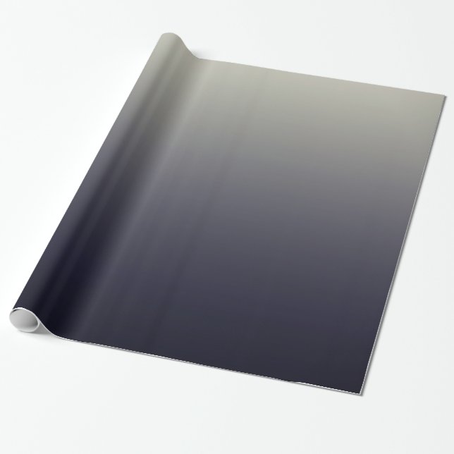 Papel De Presente Inclinação preto na moda de Ombre (Desenrolado)
