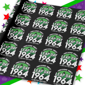 Papel De Presente Incrível Desde 1964 Dia do Ano Leap Fev 29 Anivers