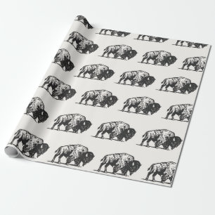 Papel De Presente Incrível Padrão de Buffalo