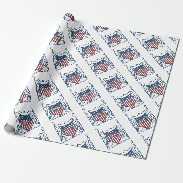 Papel De Presente Independência Dia 4 de julho Proteção contra Estre (Desenrolado)