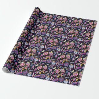 Papel De Presente Índia Paisley Seamless Floral Ornament