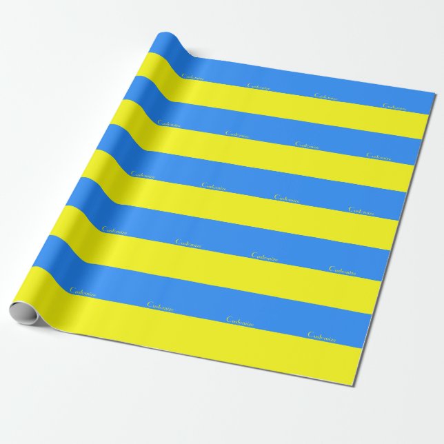 Papel De Presente Indicador da Ucrânia Blue Yellow Thunder_Cove (Desenrolado)