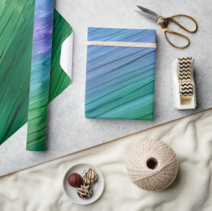 Papel De Presente Índigo rico, verde profundo e ametista