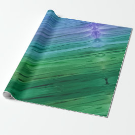 Papel De Presente Índigo rico, verde profundo e ametista