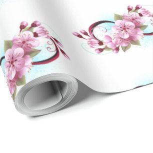Papel De Presente Infinidade com Flores de Flor Sakura