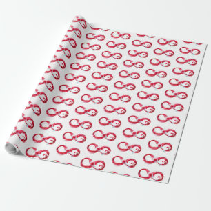 Papel De Presente Infinidade com vinho tinto