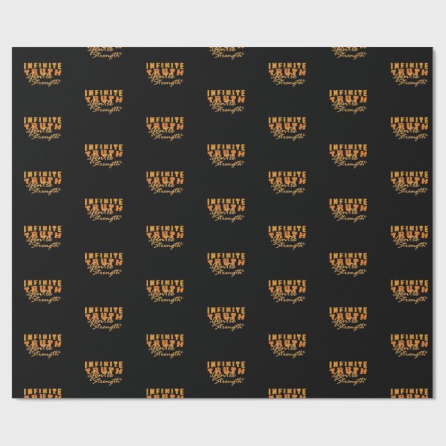 Papel De Presente Infinite Truth, Gentle Strength  Wrapping Paper  (Aberto)