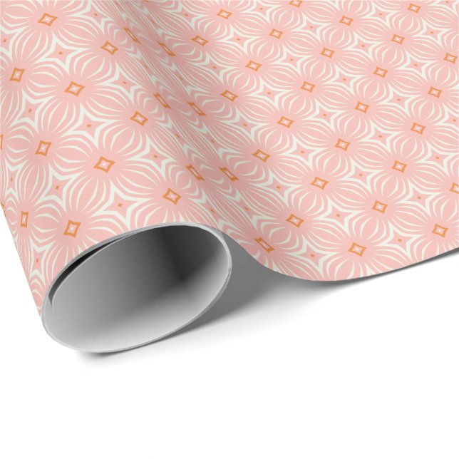 Papel De Presente Infiniti Estrela Rosa Corada (Ponta do rolo)