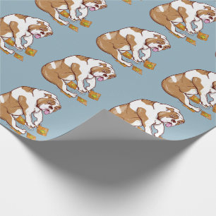 Papel De Presente Inglês Bulldog Crochet