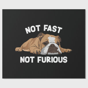 Papel De Presente Inglês Bulldog Dormindo Não Rápido Não É Fundão Fu