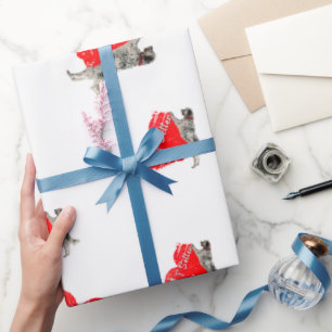 Papel De Presente Inglês Setter, Bebida de Travesseiro decorativo Ca