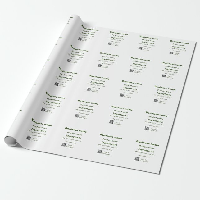 Papel De Presente Ingredientes adicionar nome do produto peso escane (Desenrolado)